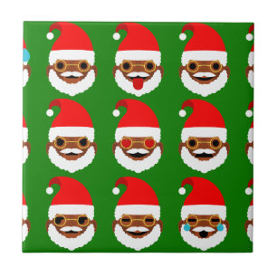 african santa emoji emoticons tile