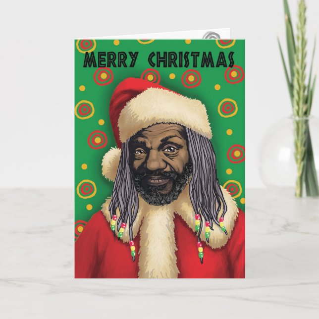 African Santa Greeting ! Holiday Card (Front)