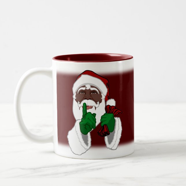 African Santa Mugs Custom Black Santa Cup (Left)