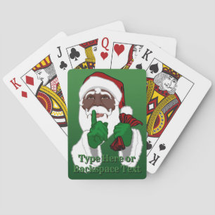 African Santa Playing Cards Personalised Cards