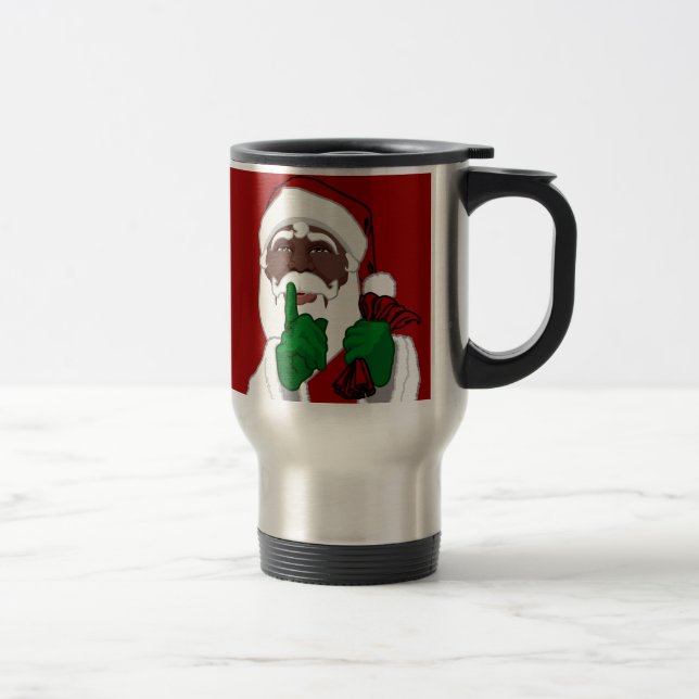 African Santa Travel Mug Coffee Cup Santa Cup (Right)