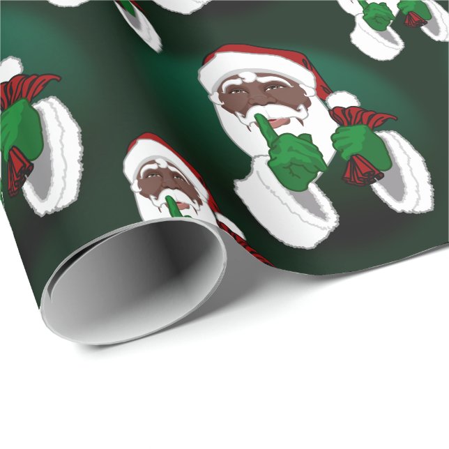 African Santa Wrapping Paper Christmas Paper (Roll Corner)