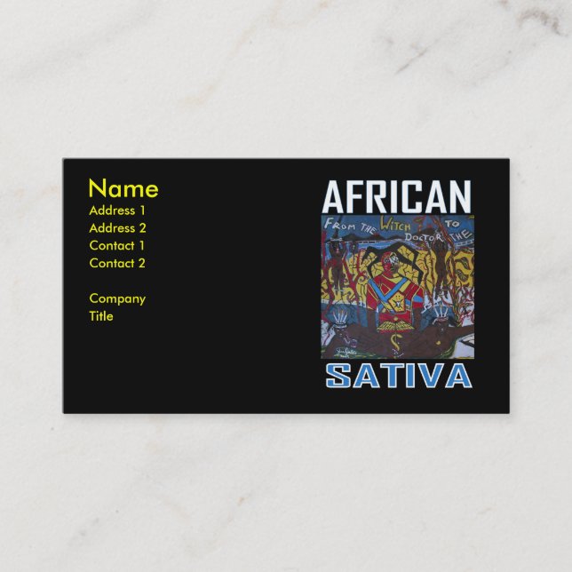 AFRICAN SATIVA BUSINESS CARD (Front)