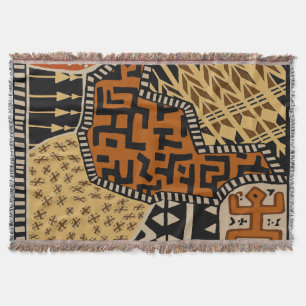 African Shaman Earth Spirits Throw Blanket