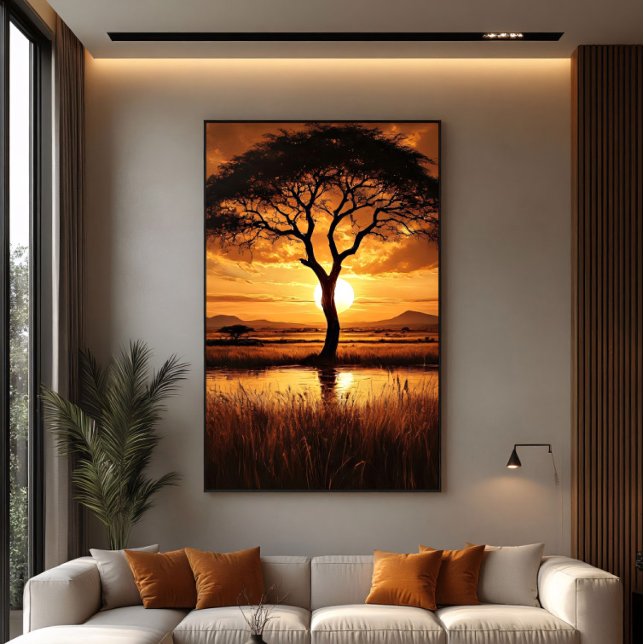 African Silhouette Canvas Print (Creator Uploaded)