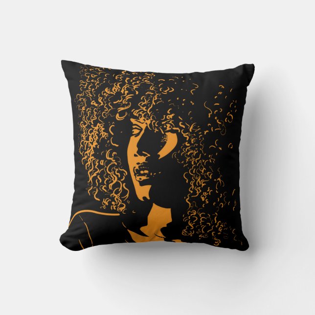 African Silhouette: Vintage Contrast. Cushion (Front)
