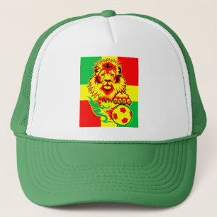 African Soccer Lion Trucker Hat