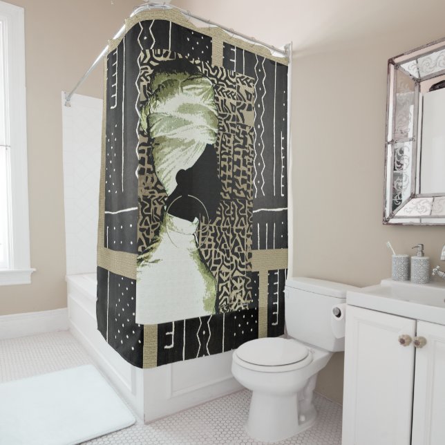 African Soul Art Shower Curtain (In Situ)