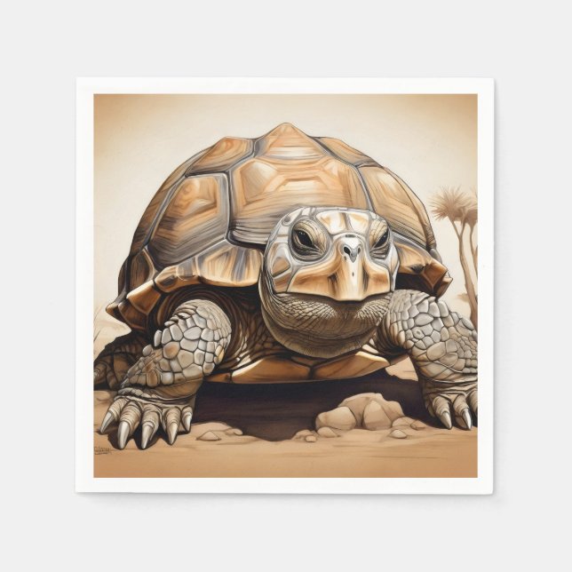 African Spurred tortoise  Napkin (Front)