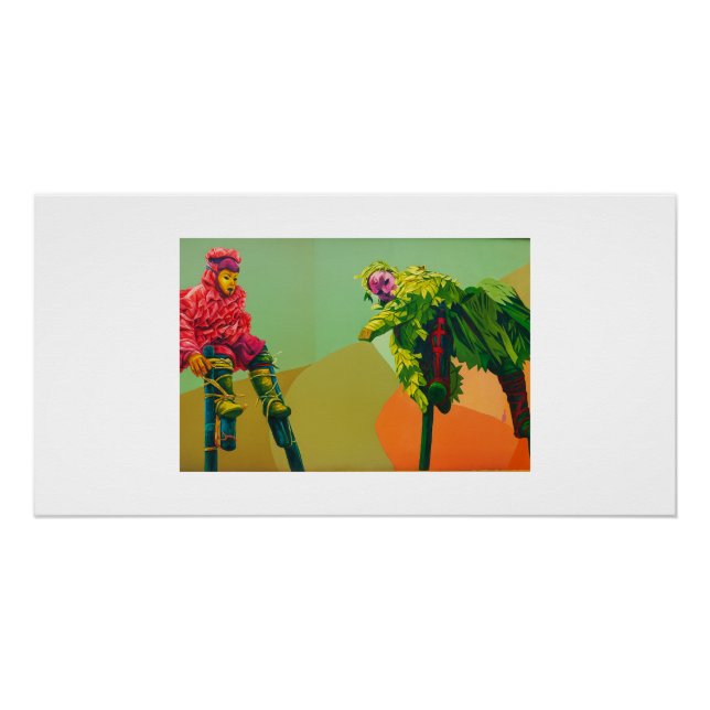 African Stilt Dancers Wall Art – Bold Culture in M (Front)