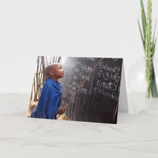 African Student Teacher Greeting Card