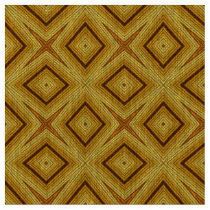 African style geometric pattern brown and mustard fabric