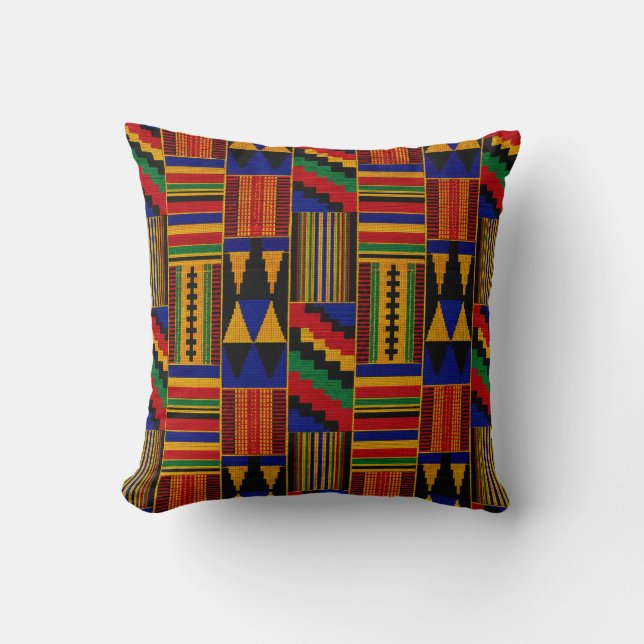 African Style Kente Cloth Cushion (Front)