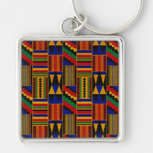 African Style Kente Cloth Key Ring