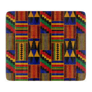 African Style Kente Cloth Pattern Cutting Board
