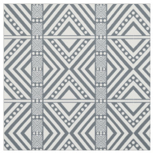 African Style Seamless Pattern. White Colour Fabric