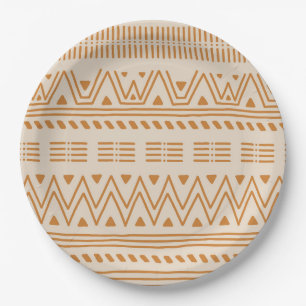 African Styles pattern Paper Plate