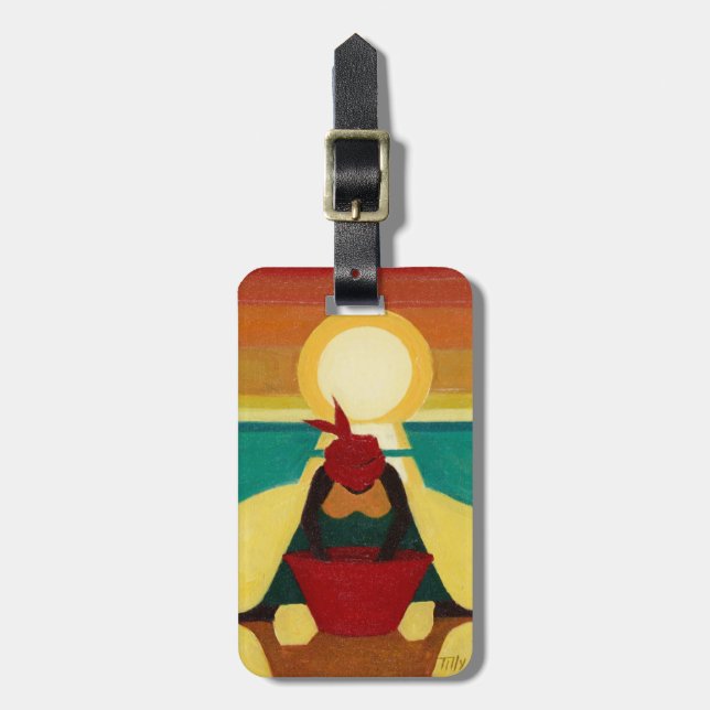 African Sunset 2009 Luggage Tag (Front Vertical)