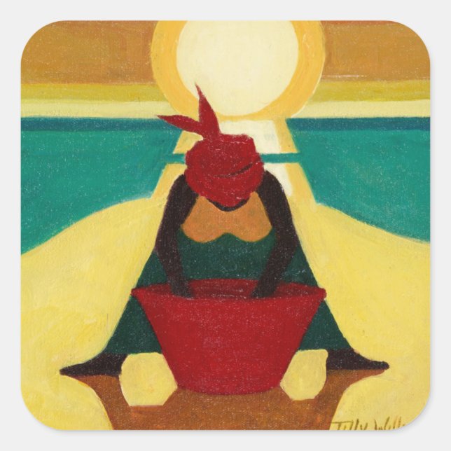 African Sunset 2009 Square Sticker (Front)