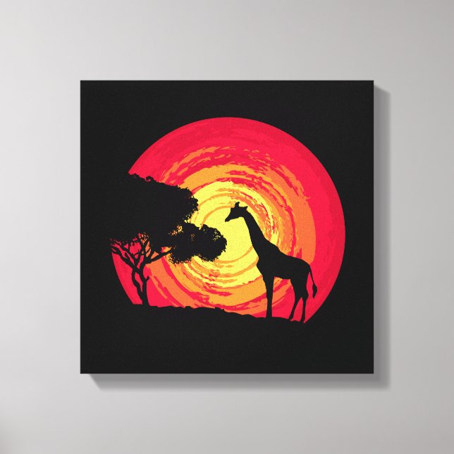African sunset canvas print (Front)