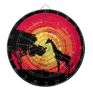 African sunset dartboard