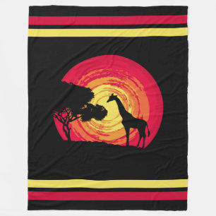 African sunset fleece blanket