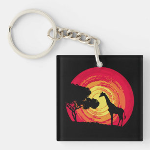 African sunset key ring