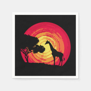 African sunset napkin