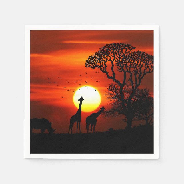 African Sunset Napkins (Front)