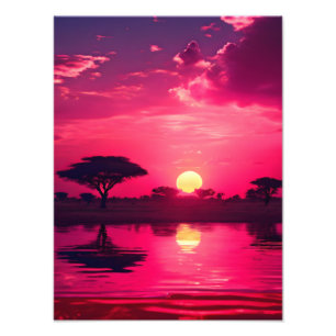 African Sunset Photo Print