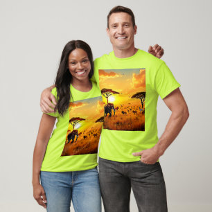 African Sunset Safari Majesty Design T-Shirt
