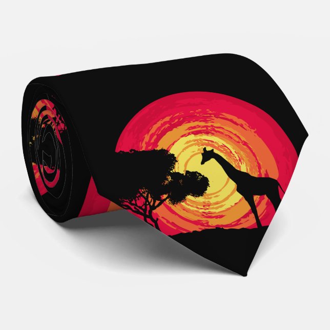 African sunset tie (Rolled)