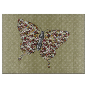 African Swallowtail Glass Cutting Board