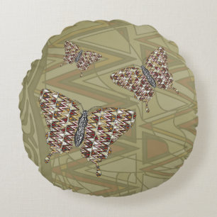 African Swallowtail Round Pillow