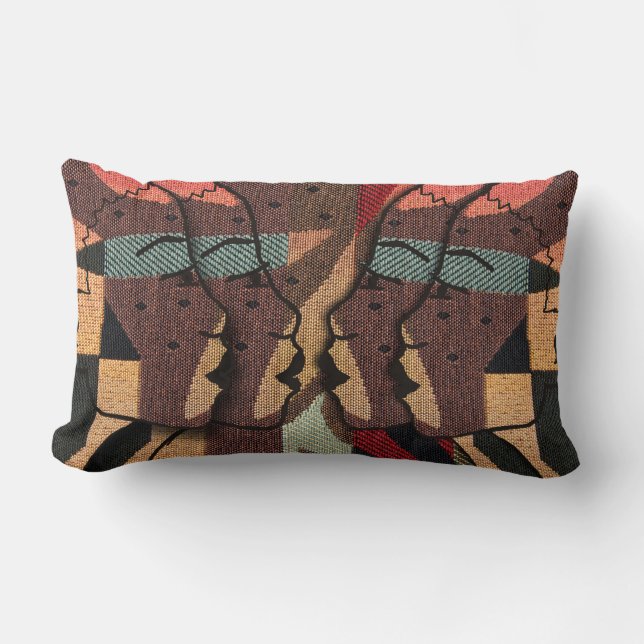 African Tapestry Lumbar Cushion (Front)