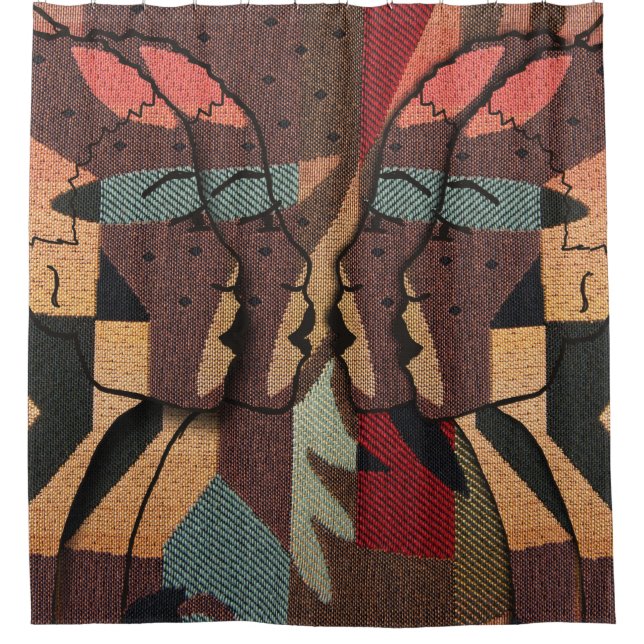 African Tapestry Shower Curtain (Front)