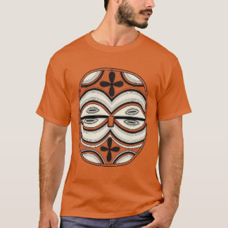 African Teke Mask: Geometric Kidumu Art T-Shirt