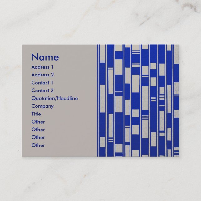 African Textile Inspired Abstract - V2 Business Card (Front)