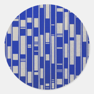 African Textile Inspired Abstract - V2 Classic Round Sticker