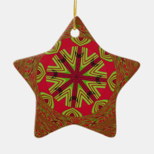 African Traditional Design Ceramic Tree Decoration