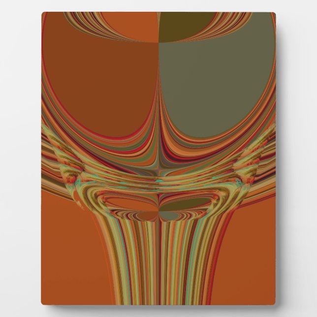 African Traditional Earth Contemporary Art Print   Plaque (Front)