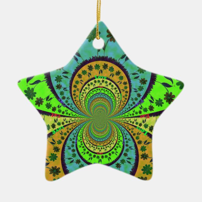 African Traditional Hakuna Matata Colours.png Ceramic Tree Decoration (Front)