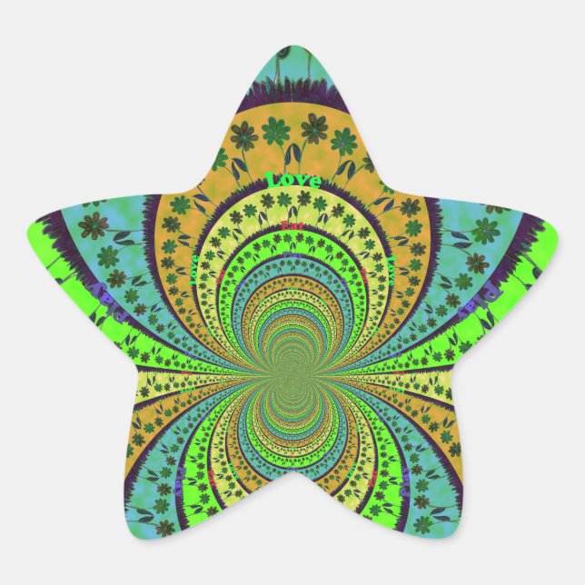 African Traditional Hakuna Matata Colours.png Star Sticker (Front)