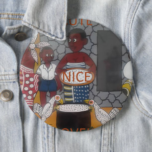African Traditional Homestead Lifestyle 6 Cm Round Badge