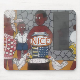 African Traditional Homestead Lifestyle Art Print Mouse Pad