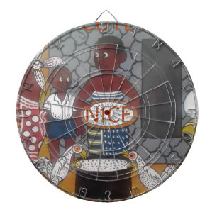 African Traditional Homestead Lifestyle Dartboard