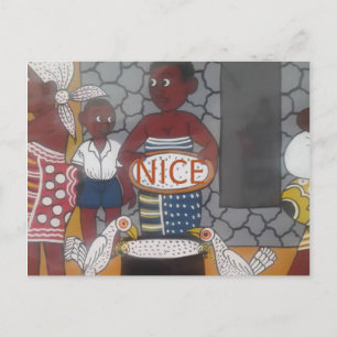 African Traditional Homestead Lifestyle Postcard