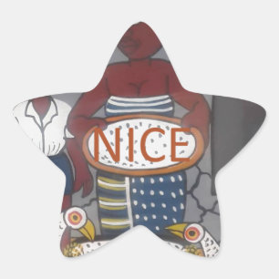 African Traditional Homestead Lifestyle Star Sticker