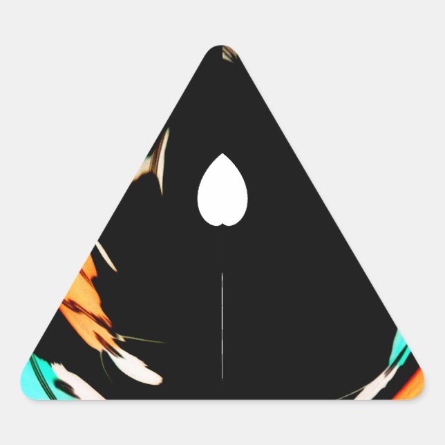 African Traditional Pattern Art Print Triangle Sticker (Front)