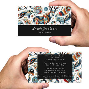 African Tribal Animals Business Card